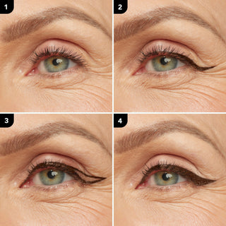 Ella Liquid Eyeliner Gallery Step by Step Wing Chart