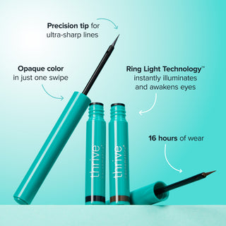 Gallery | BEB Sparkling Liquid Eyeliner | Dominique (Black Silver Shimmer) Product Details