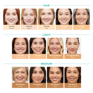 CC Cream Gallery Image - Fair-Light-Medium Shade Chart