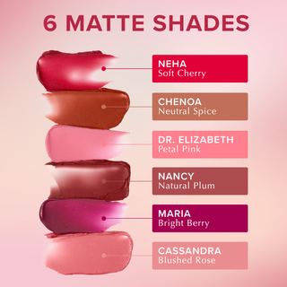 Gallery | Matte Tint Lip | Infographic Swatches